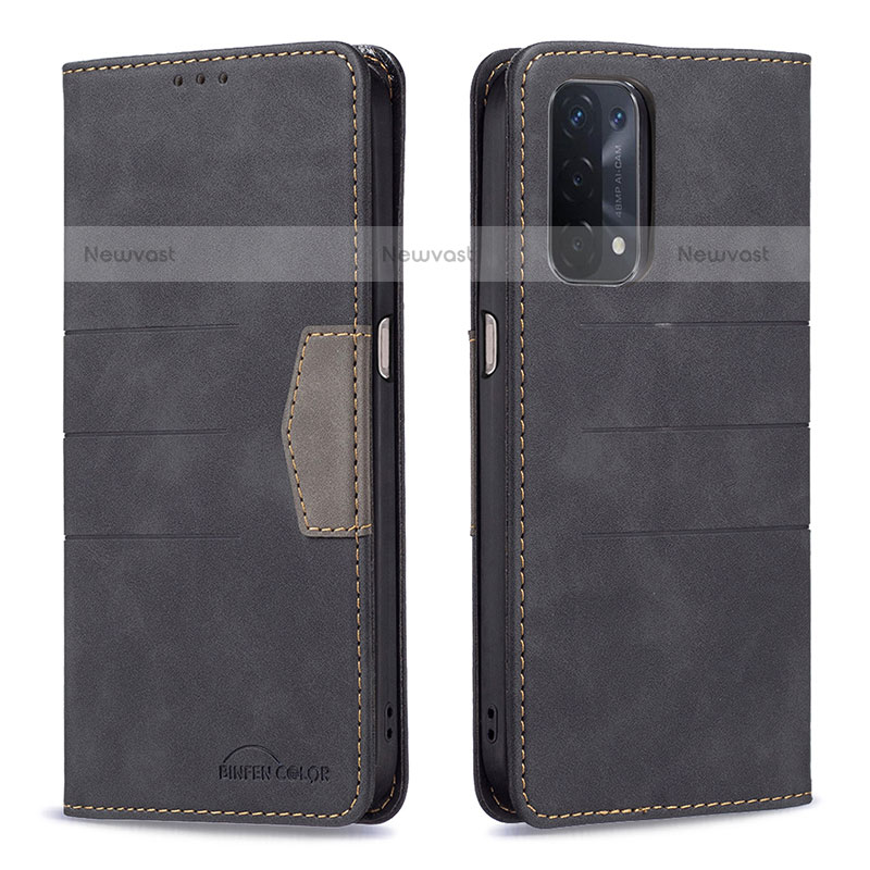 Leather Case Stands Flip Cover Holder B01F for Oppo A93 5G