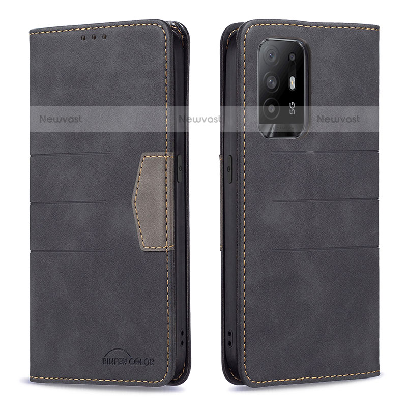 Leather Case Stands Flip Cover Holder B01F for Oppo A94 5G