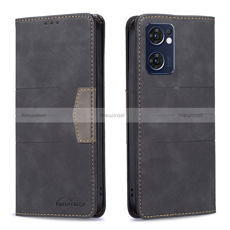 Leather Case Stands Flip Cover Holder B01F for Oppo Find X5 Lite 5G