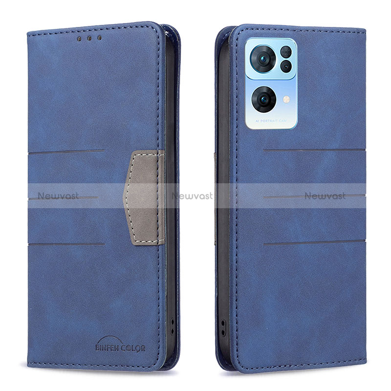 Leather Case Stands Flip Cover Holder B01F for Oppo Reno7 Pro 5G