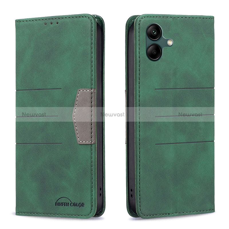 Leather Case Stands Flip Cover Holder B01F for Samsung Galaxy A04 4G Green