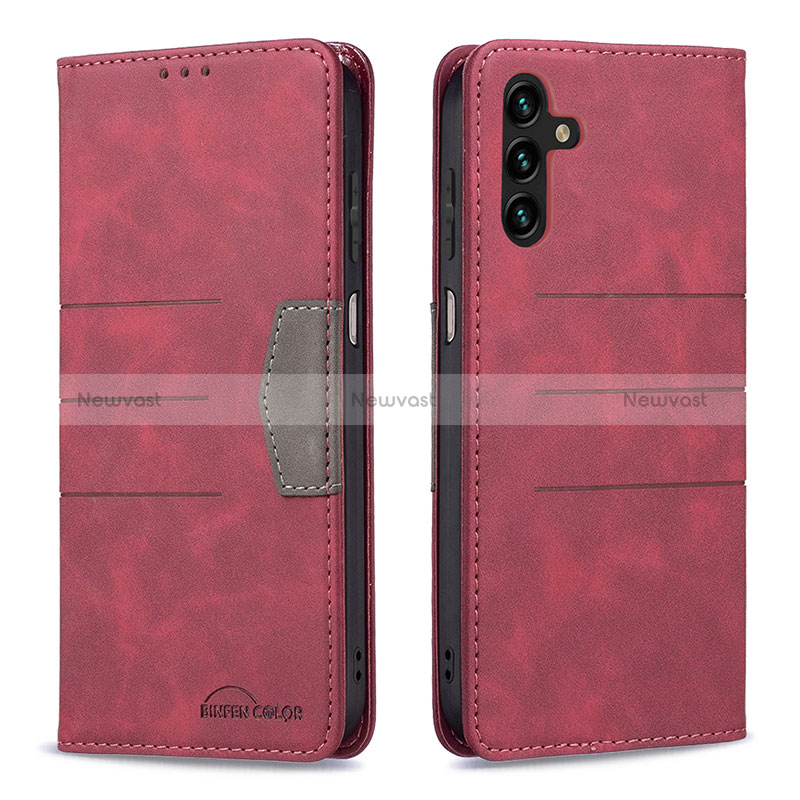 Leather Case Stands Flip Cover Holder B01F for Samsung Galaxy A04s