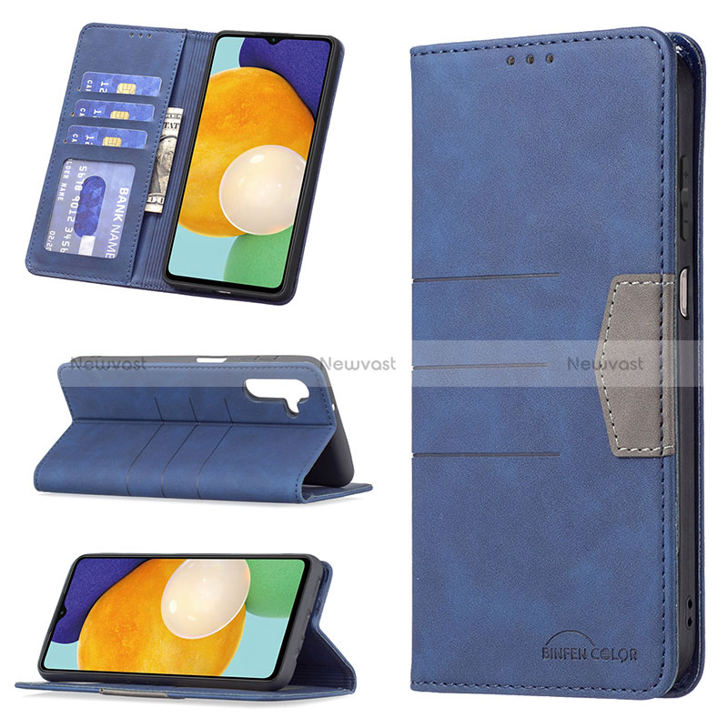 Leather Case Stands Flip Cover Holder B01F for Samsung Galaxy A04s