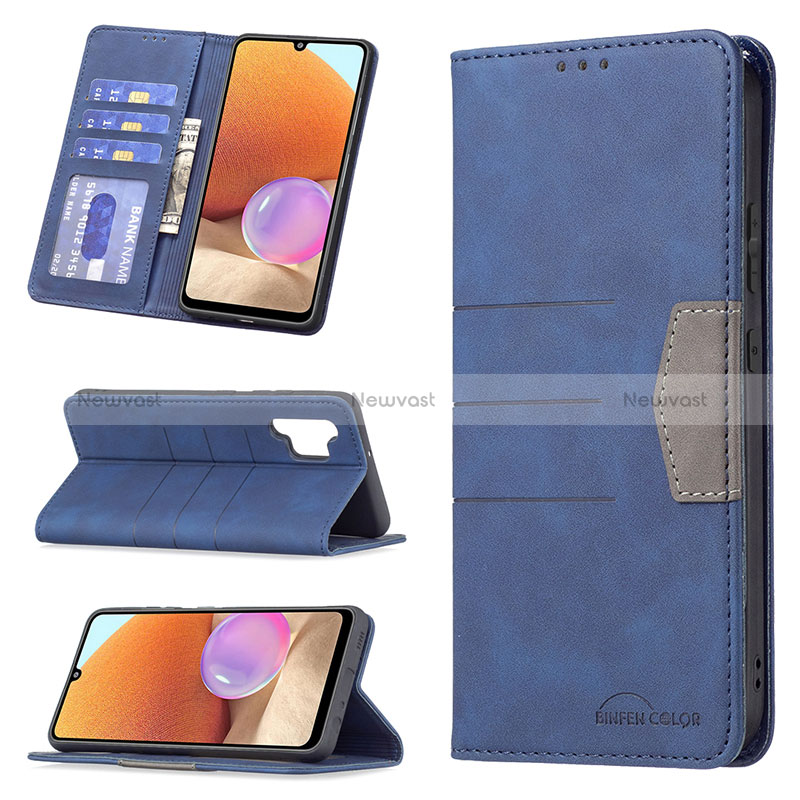 Leather Case Stands Flip Cover Holder B01F for Samsung Galaxy A32 4G