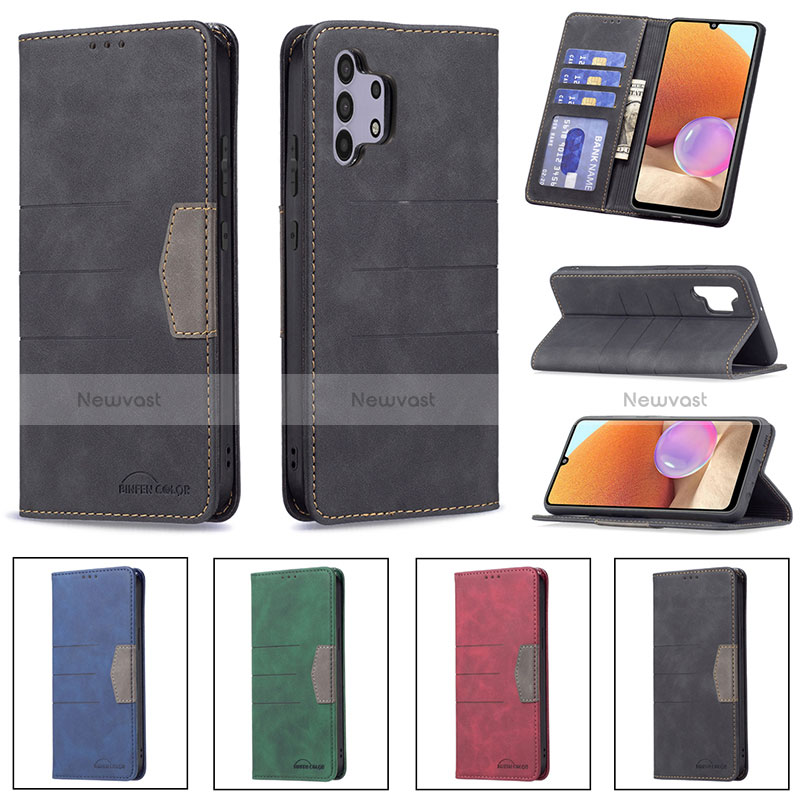 Leather Case Stands Flip Cover Holder B01F for Samsung Galaxy A32 5G