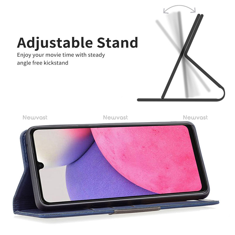 Leather Case Stands Flip Cover Holder B01F for Samsung Galaxy A33 5G