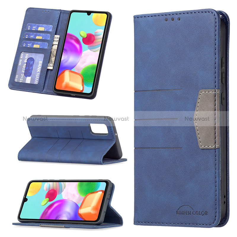 Leather Case Stands Flip Cover Holder B01F for Samsung Galaxy A41