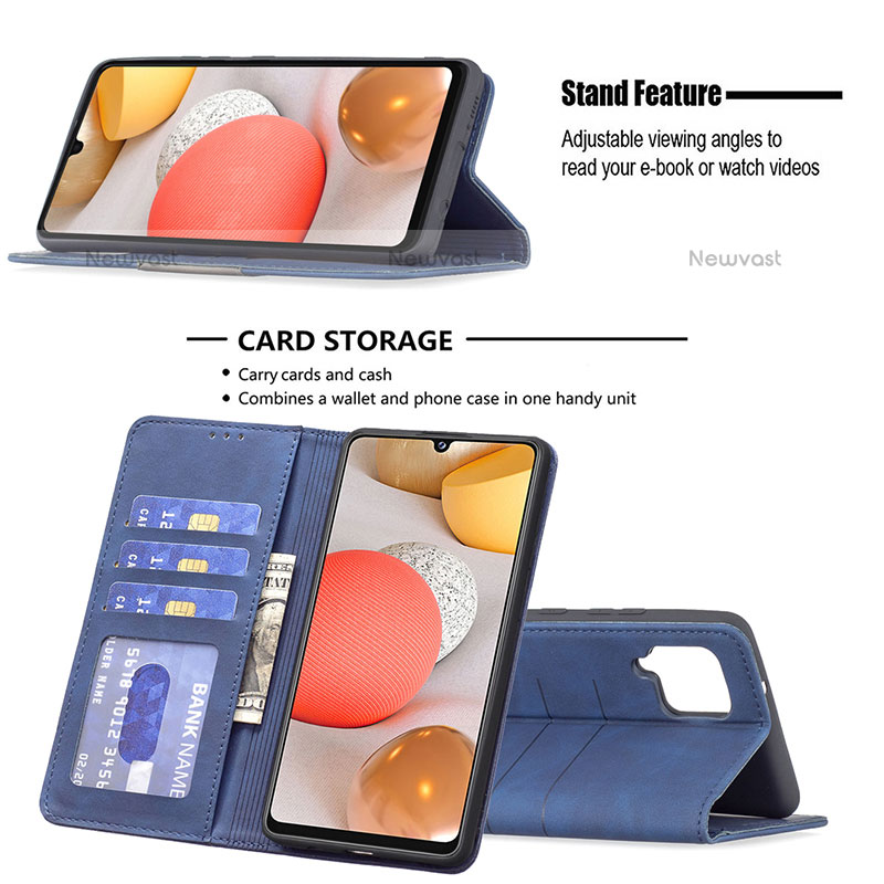 Leather Case Stands Flip Cover Holder B01F for Samsung Galaxy A42 5G