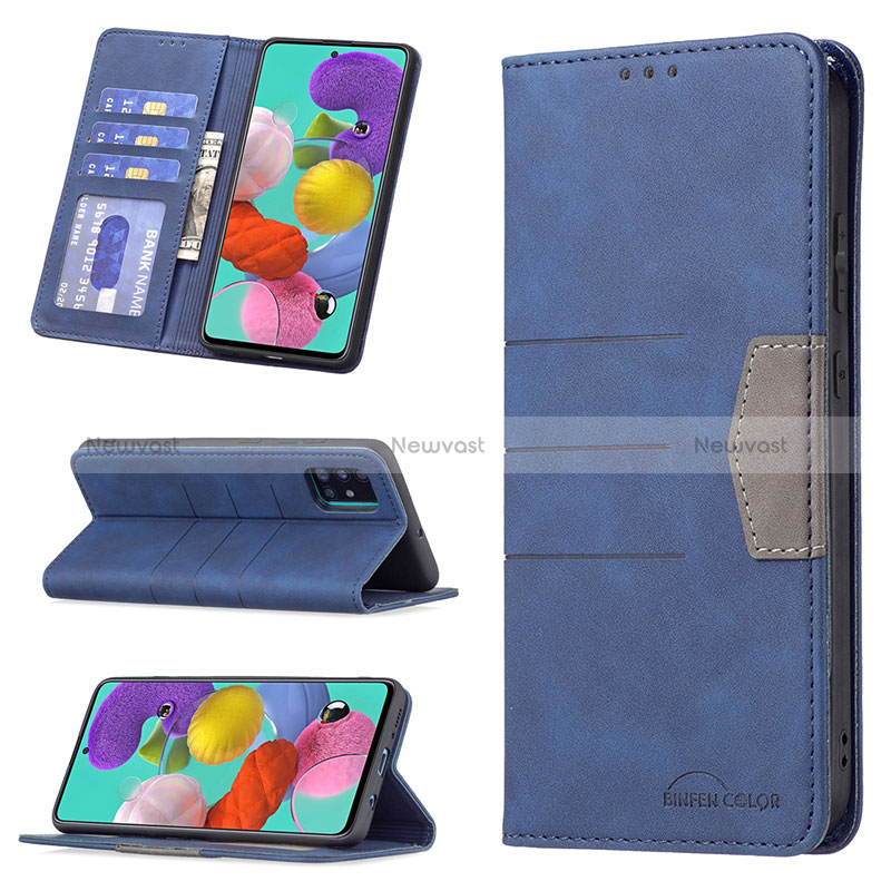 Leather Case Stands Flip Cover Holder B01F for Samsung Galaxy A51 5G