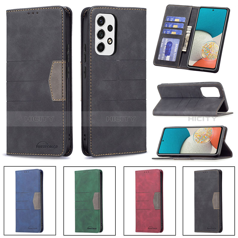 Leather Case Stands Flip Cover Holder B01F for Samsung Galaxy A53 5G