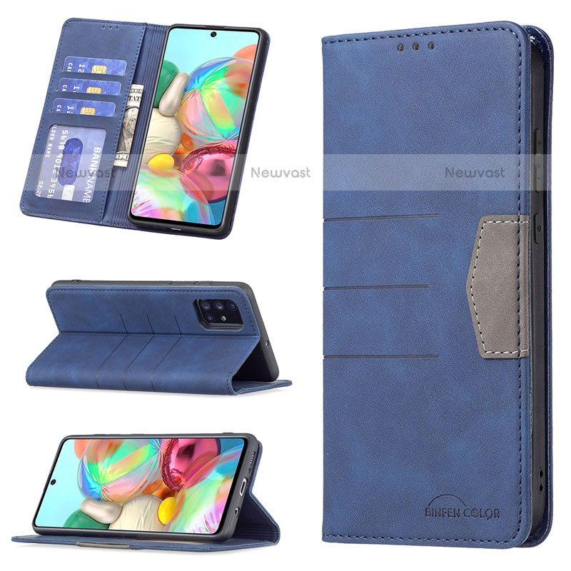 Leather Case Stands Flip Cover Holder B01F for Samsung Galaxy A71 4G A715