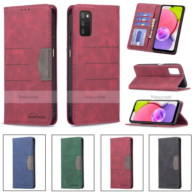 Leather Case Stands Flip Cover Holder B01F for Samsung Galaxy F02S SM-E025F