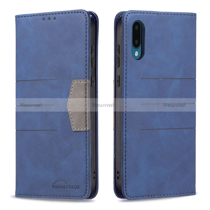 Leather Case Stands Flip Cover Holder B01F for Samsung Galaxy M02