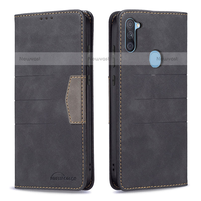 Leather Case Stands Flip Cover Holder B01F for Samsung Galaxy M11