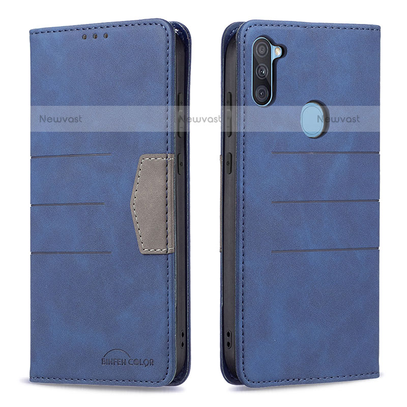 Leather Case Stands Flip Cover Holder B01F for Samsung Galaxy M11