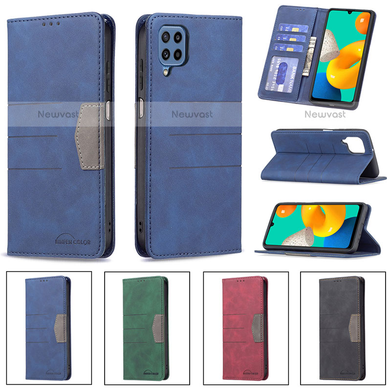 Leather Case Stands Flip Cover Holder B01F for Samsung Galaxy M32 4G