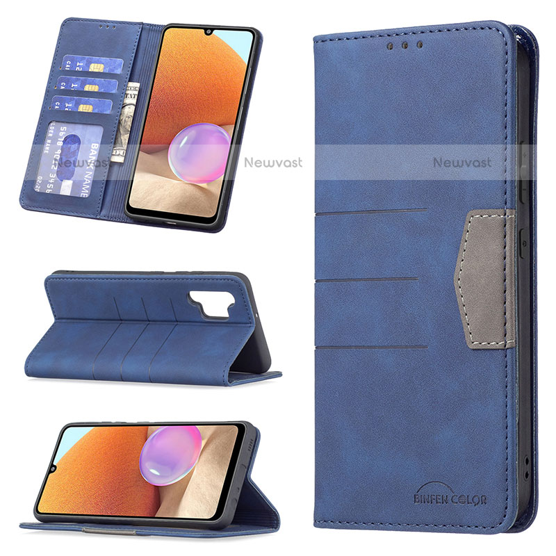 Leather Case Stands Flip Cover Holder B01F for Samsung Galaxy M32 5G