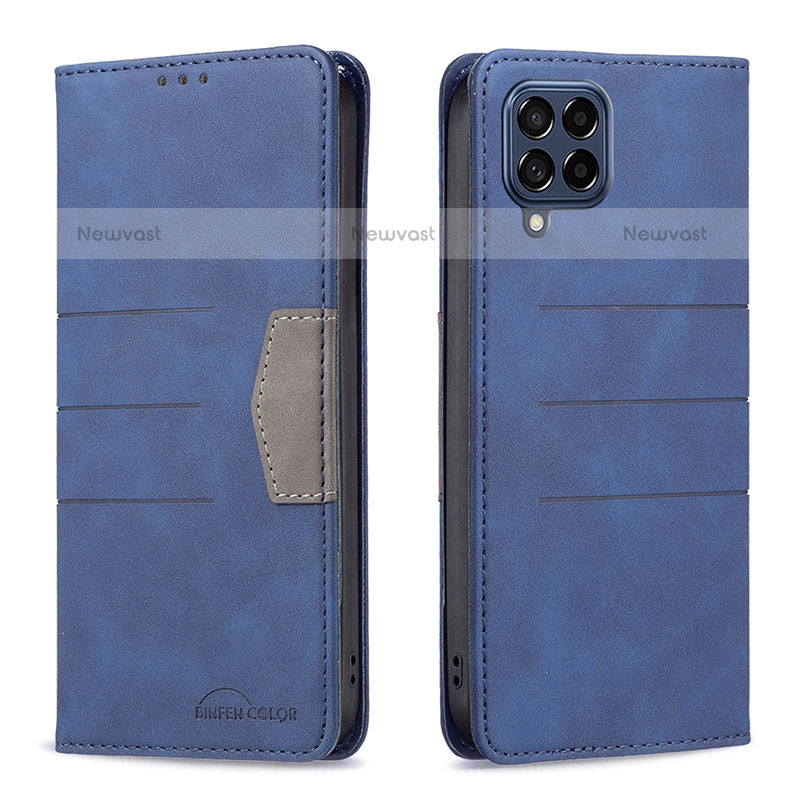 Leather Case Stands Flip Cover Holder B01F for Samsung Galaxy M53 5G