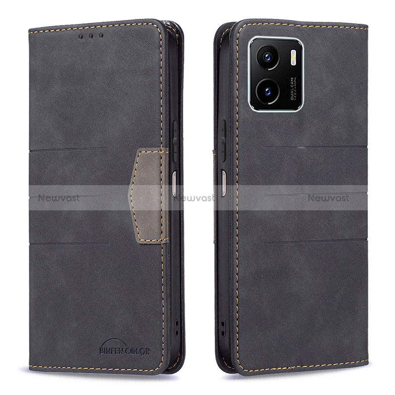 Leather Case Stands Flip Cover Holder B01F for Vivo Y01