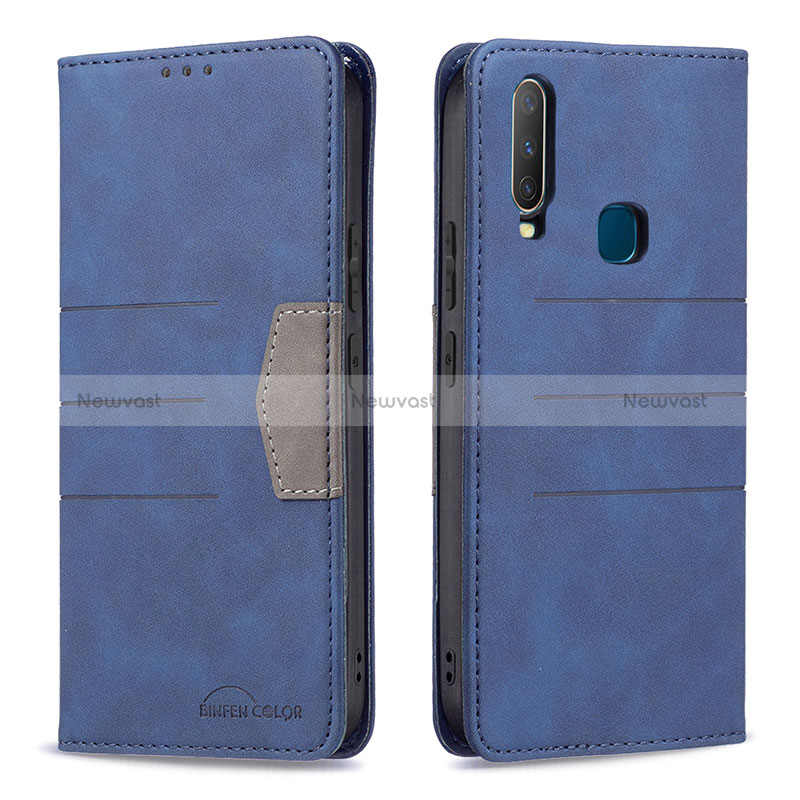 Leather Case Stands Flip Cover Holder B01F for Vivo Y11