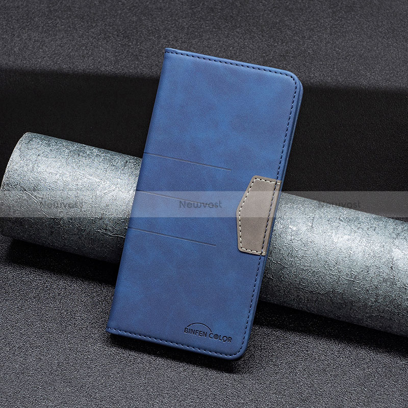 Leather Case Stands Flip Cover Holder B01F for Vivo Y35 4G