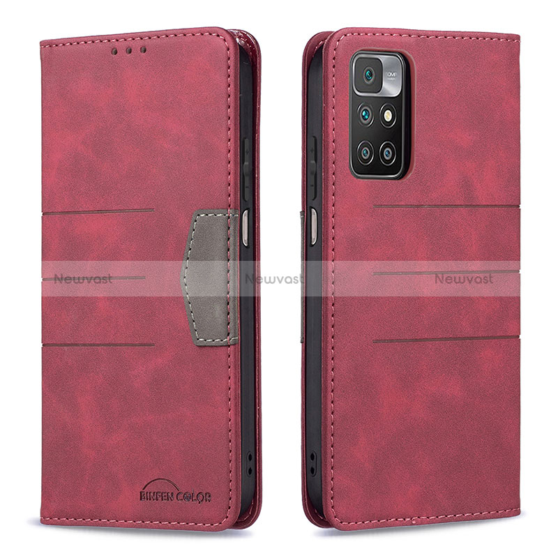 Leather Case Stands Flip Cover Holder B01F for Xiaomi Redmi 10 (2022)