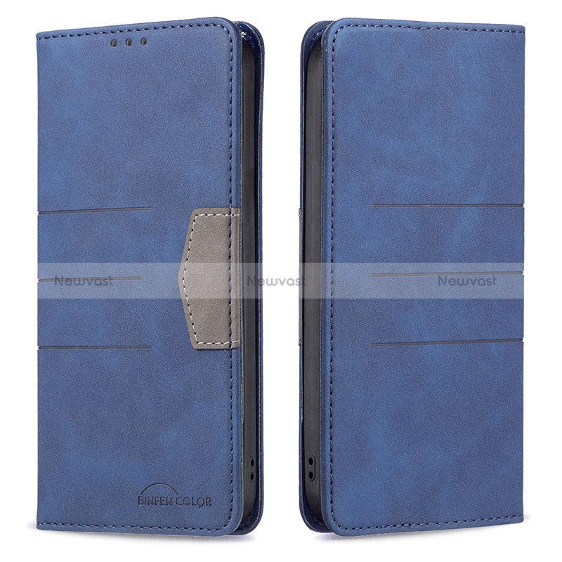 Leather Case Stands Flip Cover Holder B01F for Xiaomi Redmi K40 Pro+ Plus 5G Blue