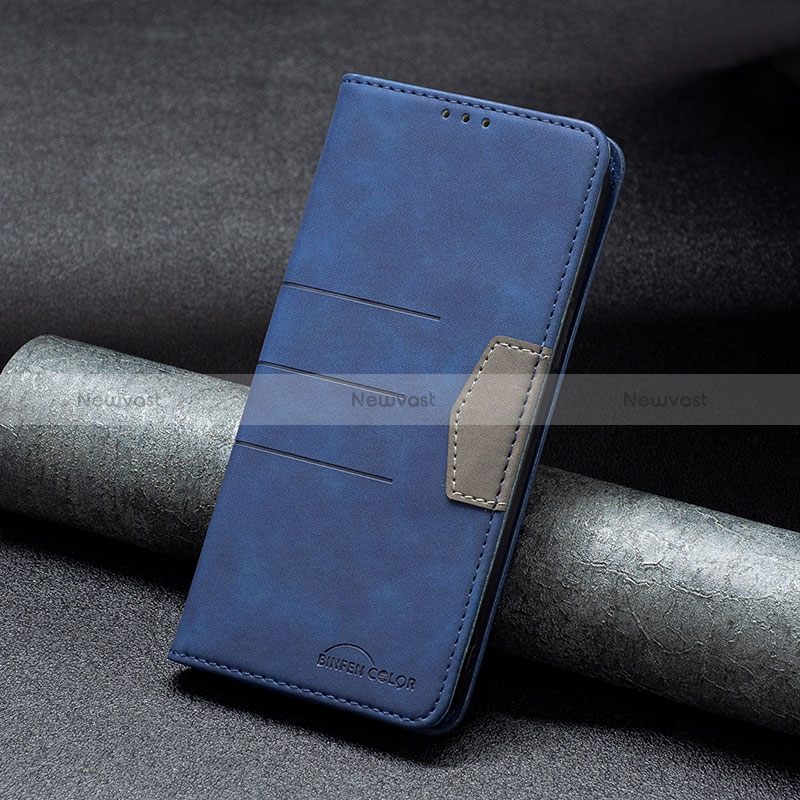 Leather Case Stands Flip Cover Holder B01F for Xiaomi Redmi Note 10 5G