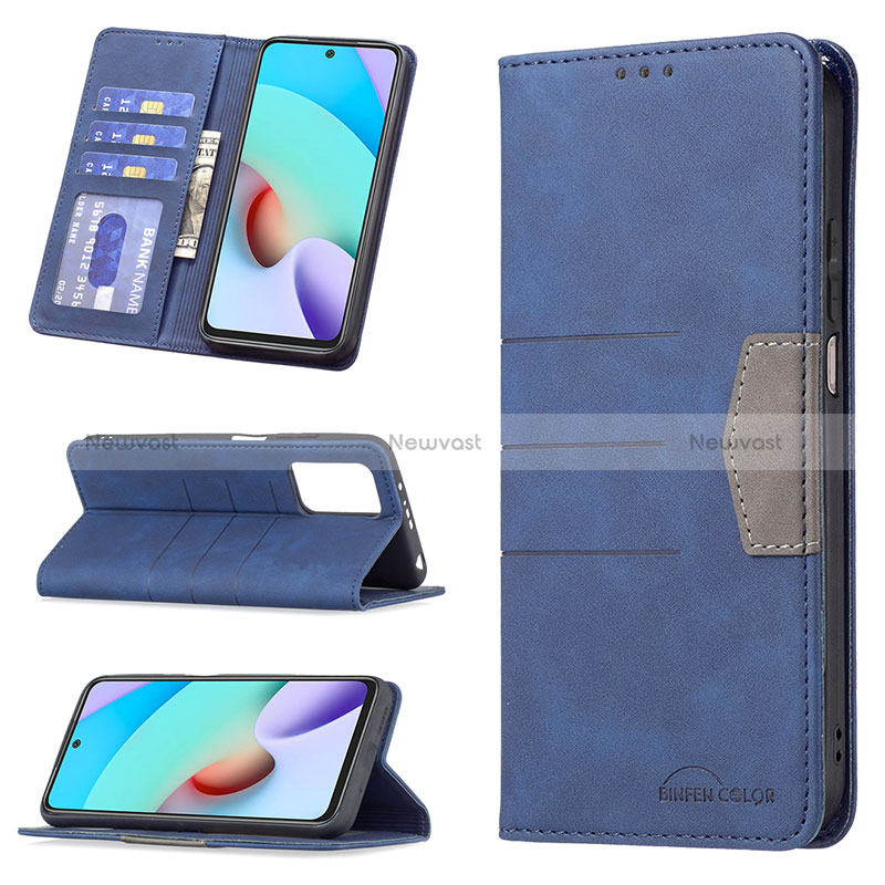 Leather Case Stands Flip Cover Holder B01F for Xiaomi Redmi Note 11 4G (2021)