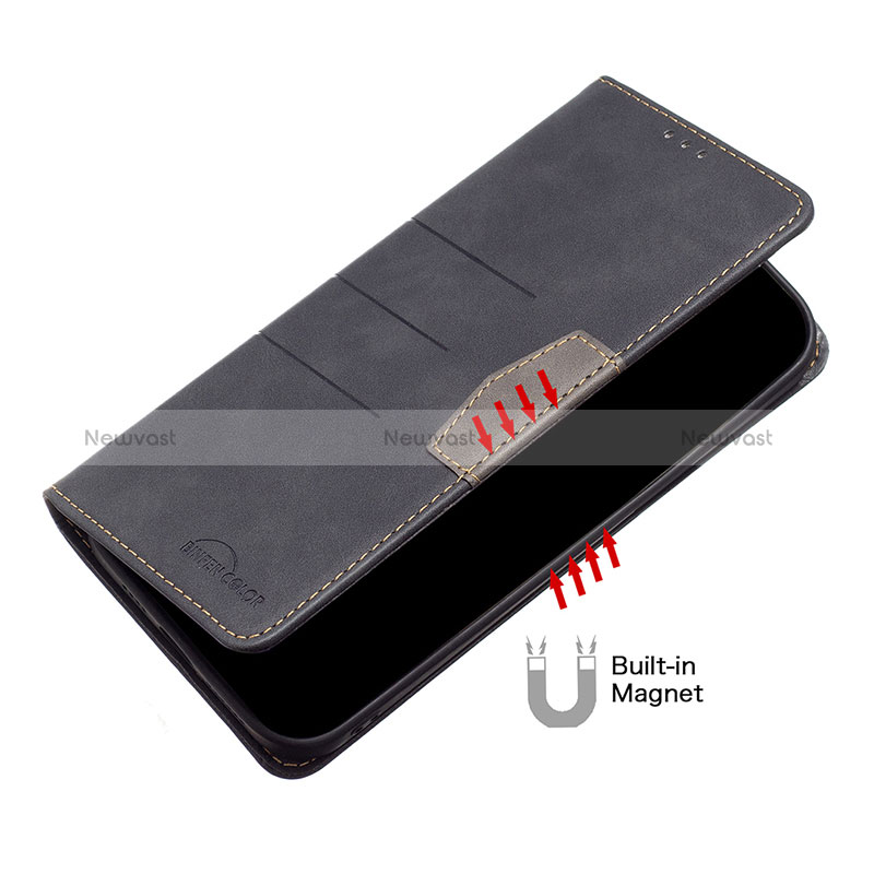 Leather Case Stands Flip Cover Holder B01F for Xiaomi Redmi Note 11 4G (2022)