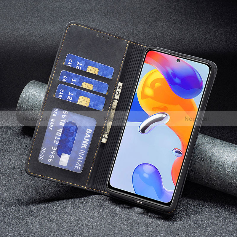 Leather Case Stands Flip Cover Holder B01F for Xiaomi Redmi Note 11 Pro 5G