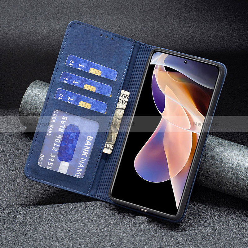 Leather Case Stands Flip Cover Holder B01F for Xiaomi Redmi Note 11 Pro+ Plus 5G