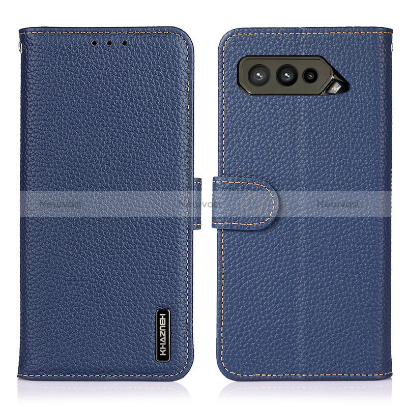 Leather Case Stands Flip Cover Holder B01H for Asus ROG Phone 5 Pro Blue