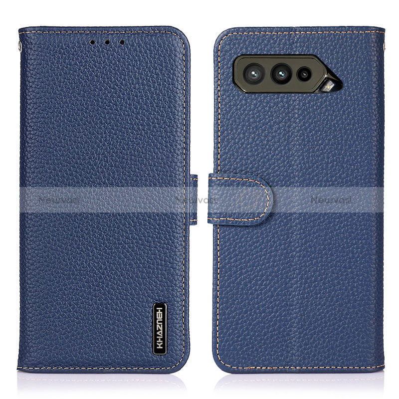 Leather Case Stands Flip Cover Holder B01H for Asus ROG Phone 5s Blue