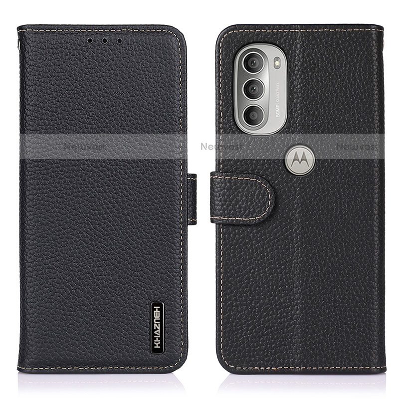 Leather Case Stands Flip Cover Holder B01H for Motorola Moto G51 5G