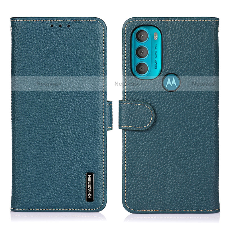 Leather Case Stands Flip Cover Holder B01H for Motorola Moto G71 5G