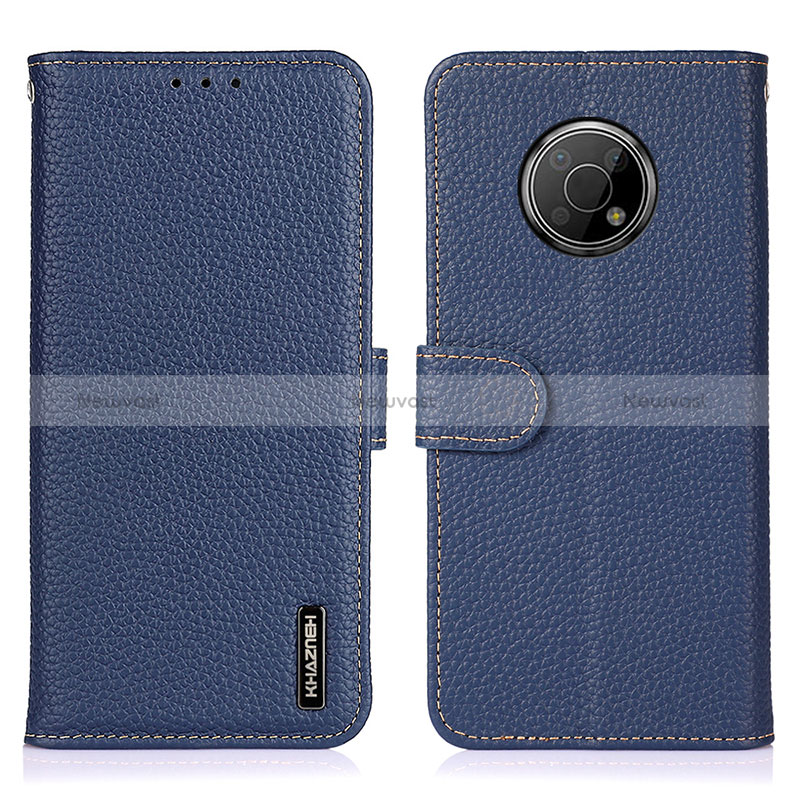 Leather Case Stands Flip Cover Holder B01H for Nokia G300 5G Blue