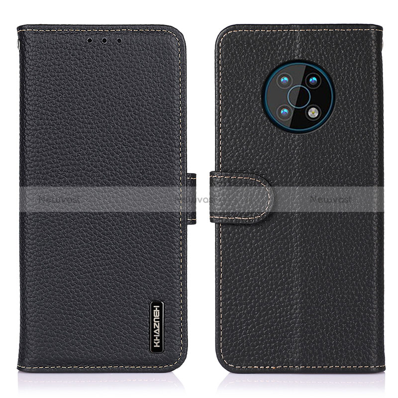 Leather Case Stands Flip Cover Holder B01H for Nokia G50 5G Black