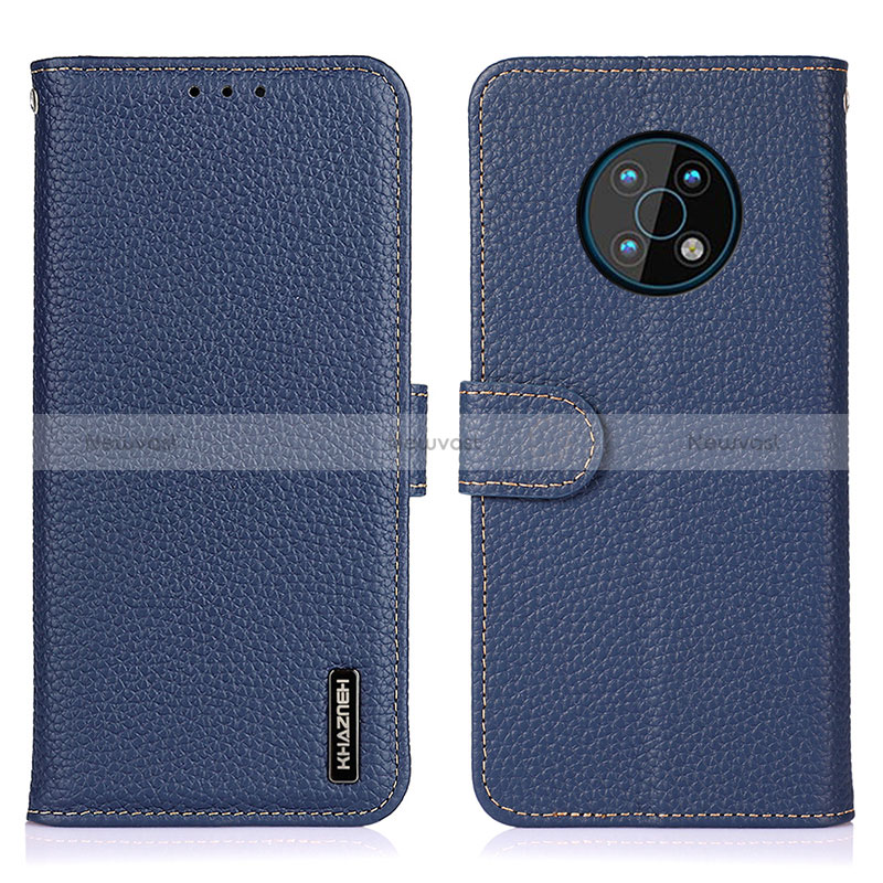 Leather Case Stands Flip Cover Holder B01H for Nokia G50 5G Blue