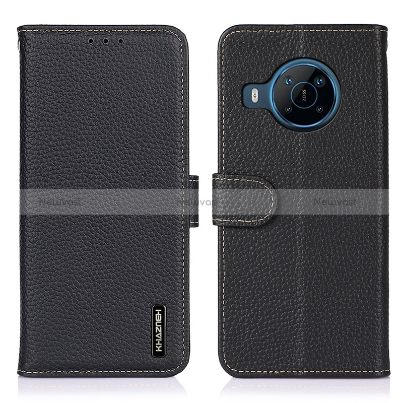 Leather Case Stands Flip Cover Holder B01H for Nokia X100 5G Black