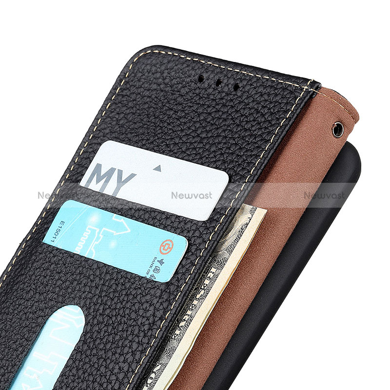 Leather Case Stands Flip Cover Holder B01H for OnePlus 9R 5G