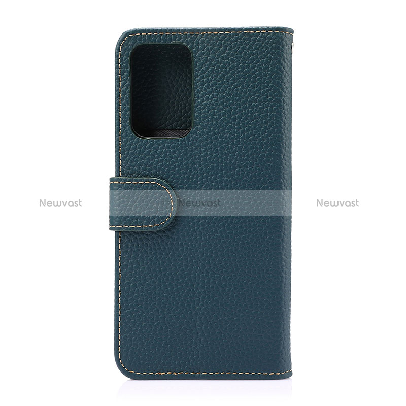 Leather Case Stands Flip Cover Holder B01H for Samsung Galaxy A52 4G Green