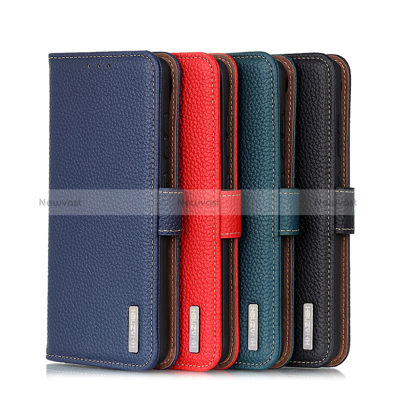 Leather Case Stands Flip Cover Holder B01H for Sharp Aquos R6