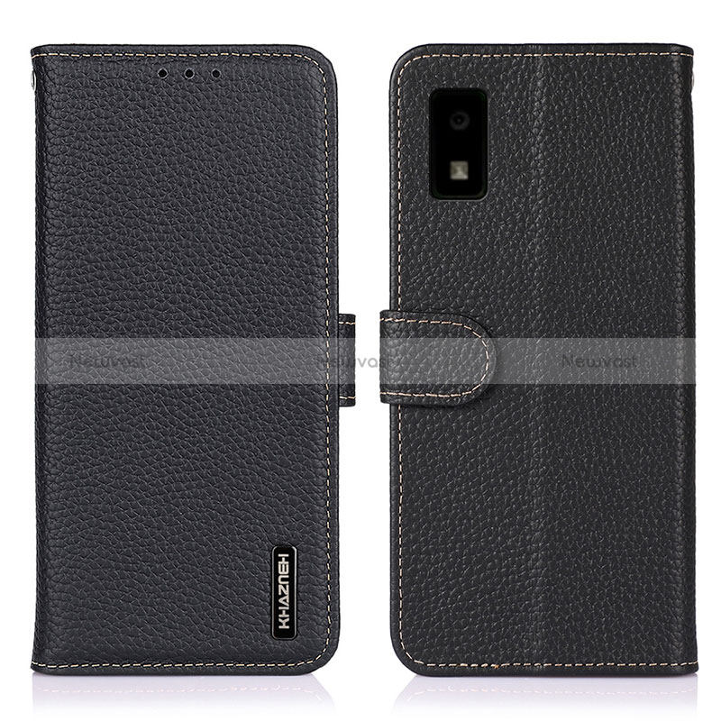 Leather Case Stands Flip Cover Holder B01H for Sharp Aquos wish