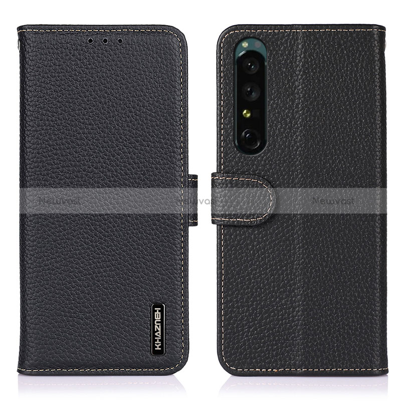 Leather Case Stands Flip Cover Holder B01H for Sony Xperia 1 IV SO-51C