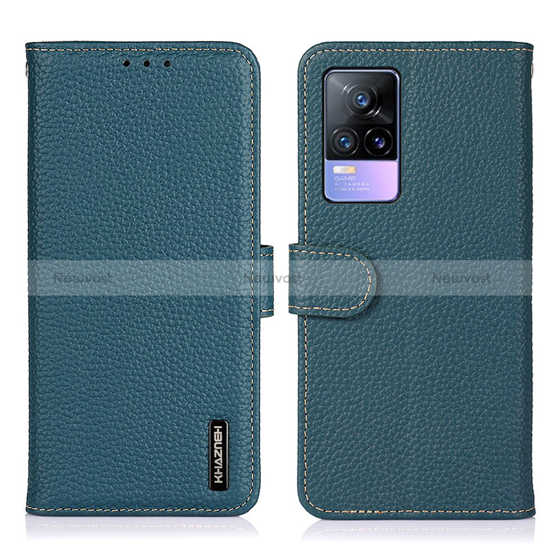 Leather Case Stands Flip Cover Holder B01H for Vivo V21e 4G