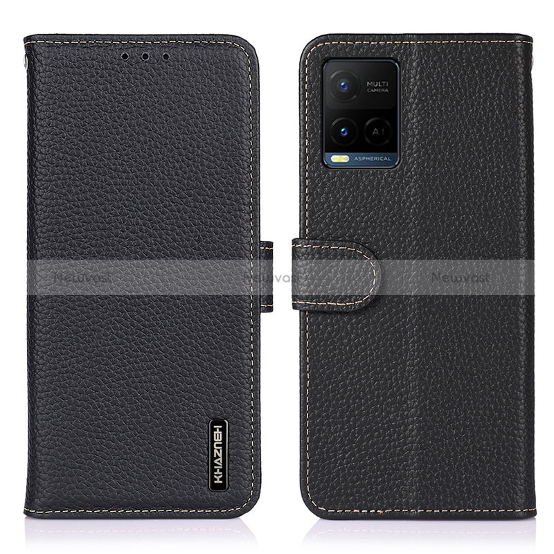 Leather Case Stands Flip Cover Holder B01H for Vivo Y21a