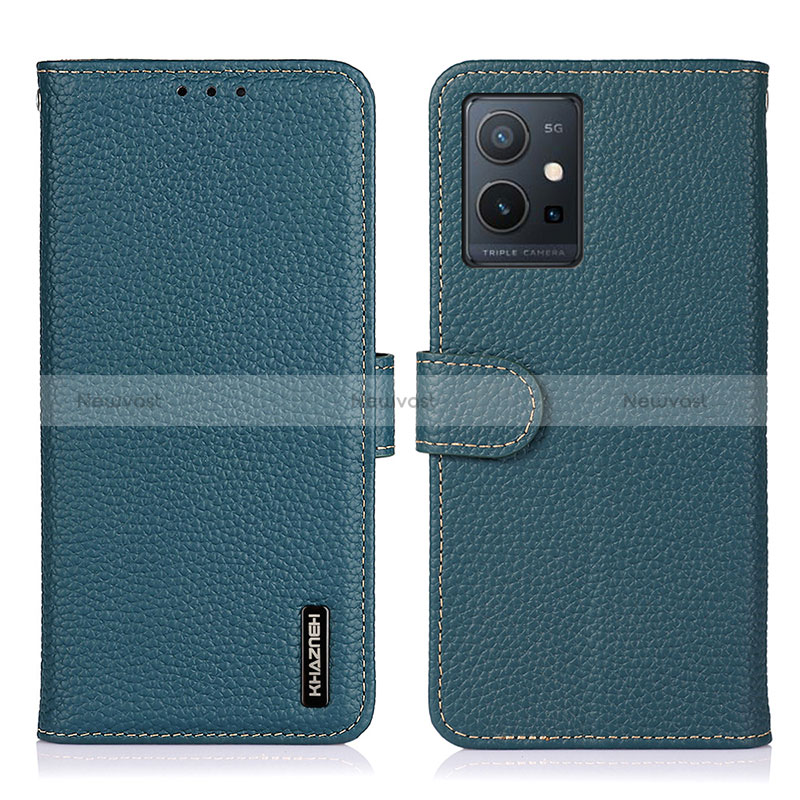 Leather Case Stands Flip Cover Holder B01H for Vivo Y33e 5G