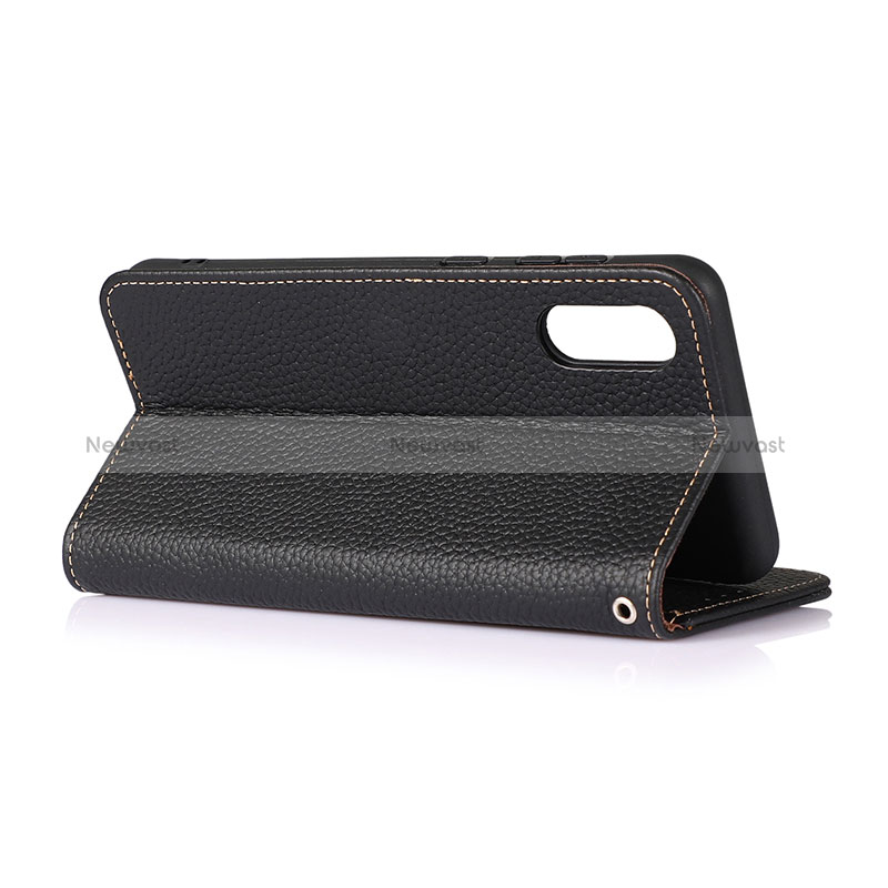 Leather Case Stands Flip Cover Holder B01H for Xiaomi Redmi 9A