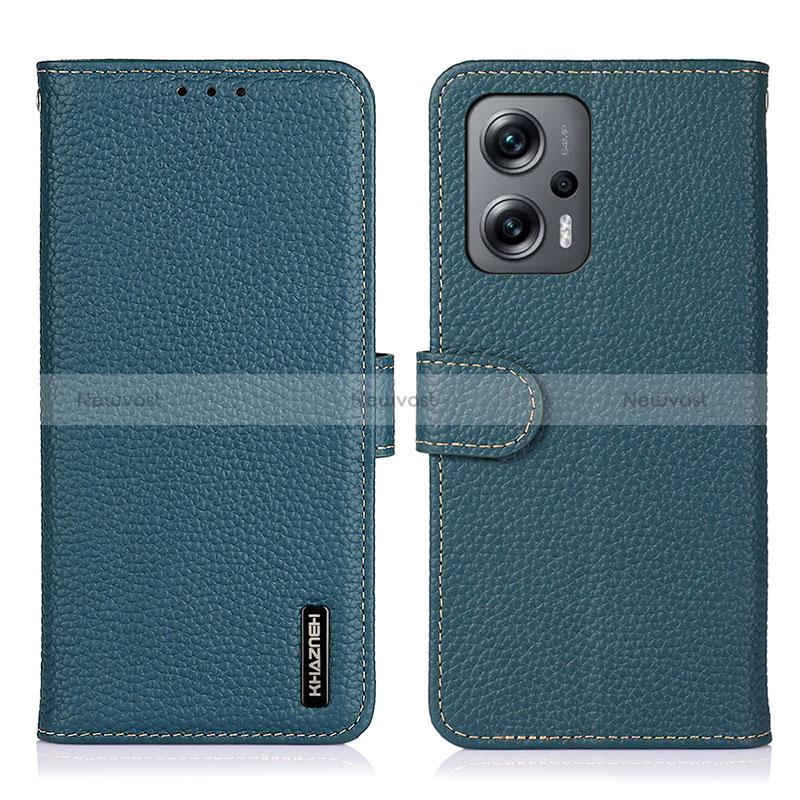 Leather Case Stands Flip Cover Holder B01H for Xiaomi Redmi Note 11T Pro 5G